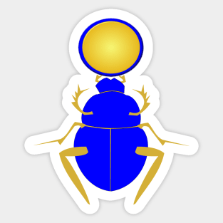 Ancient Egyptian Scarab beetle and Aten Sticker